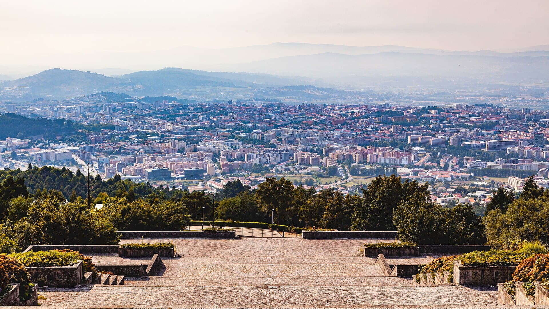 Braga city view in Portugal.